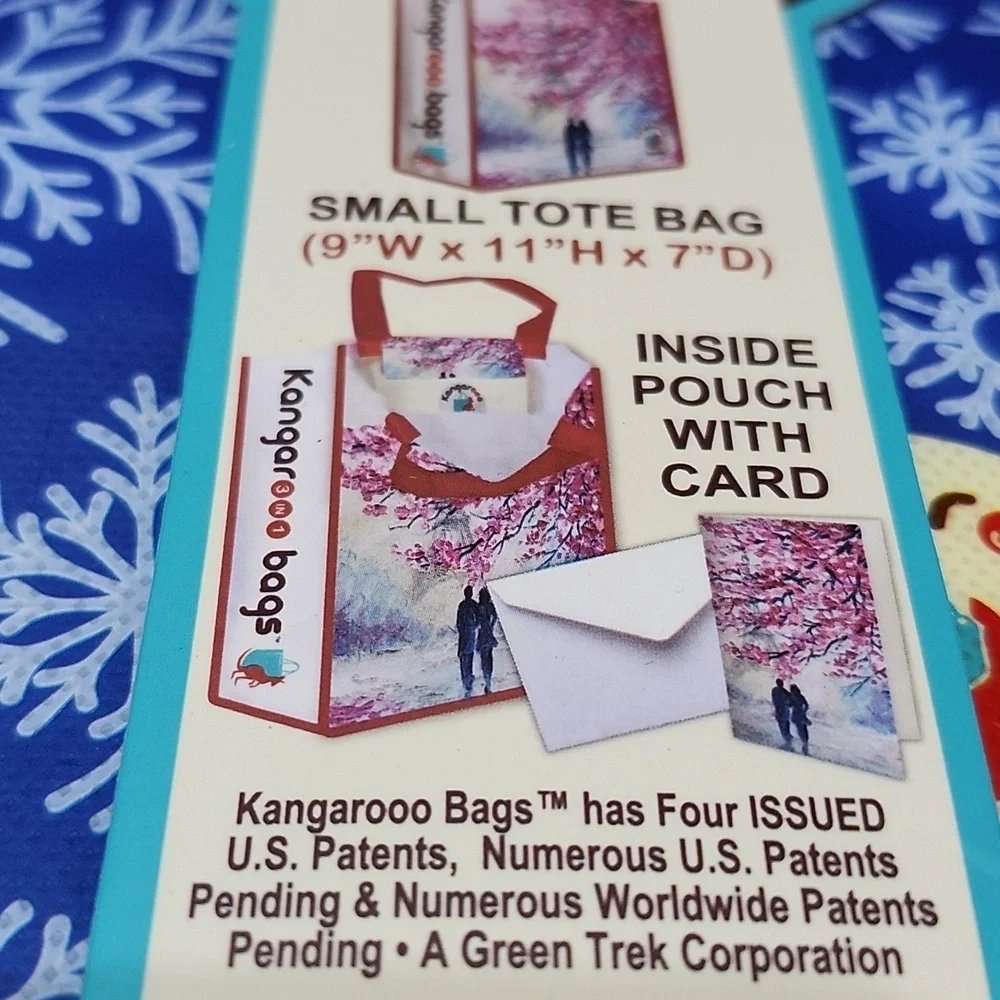 SNOWFLAKE KANGAROOO 3-IN-1 REUSABLE GIFT MAILER BAG SET-OF-2 BUNDLE